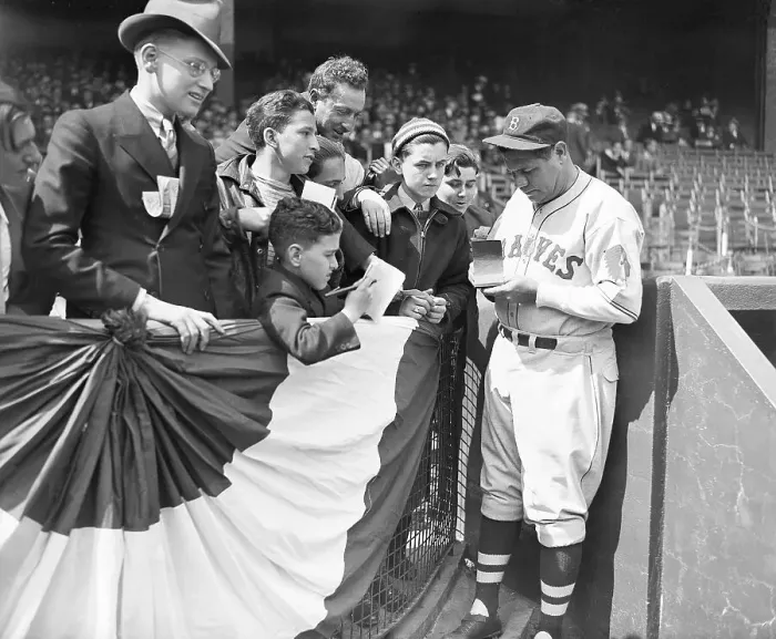 Framed Print : Babe Ruth Signing Autographs for Fans Framed Print : Babe Ruth Signing Autographs for Fans