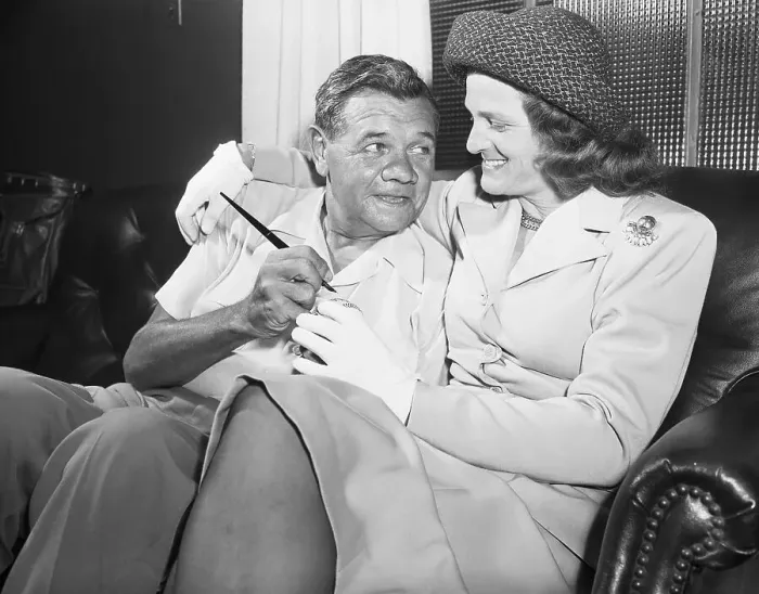Framed Print : Babe Ruth Signing Baseball for Mildred Babe Didrikson Framed Print : Babe Ruth Signing Baseball for Mildred Babe Didrikson