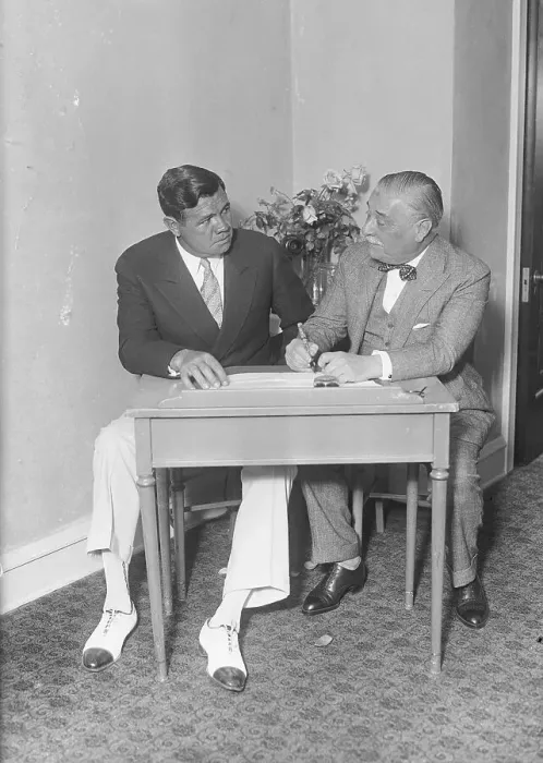Framed Print : Babe Ruth Signing New Contract Framed Print : Babe Ruth Signing New Contract