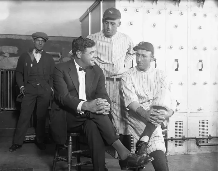 Framed Print : Babe Ruth Speaking with Colleagues Framed Print : Babe Ruth Speaking with Colleagues