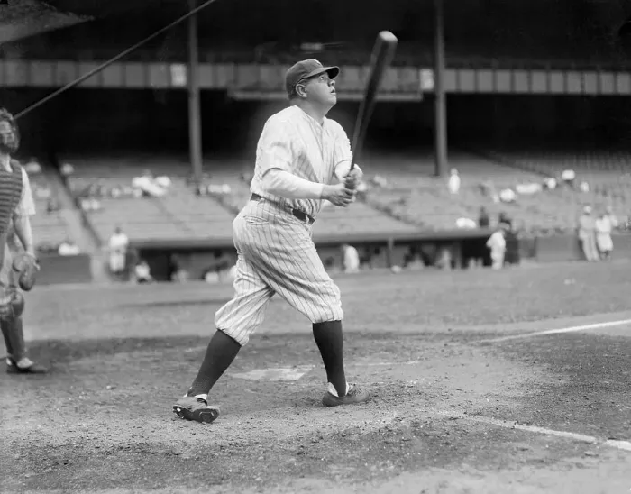 Framed Print : Babe Ruth Swinging His Bat Framed Print : Babe Ruth Swinging His Bat