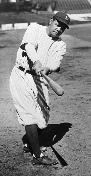 Framed Print : Babe Ruth Swinging Bat Framed Print : Babe Ruth Swinging Bat