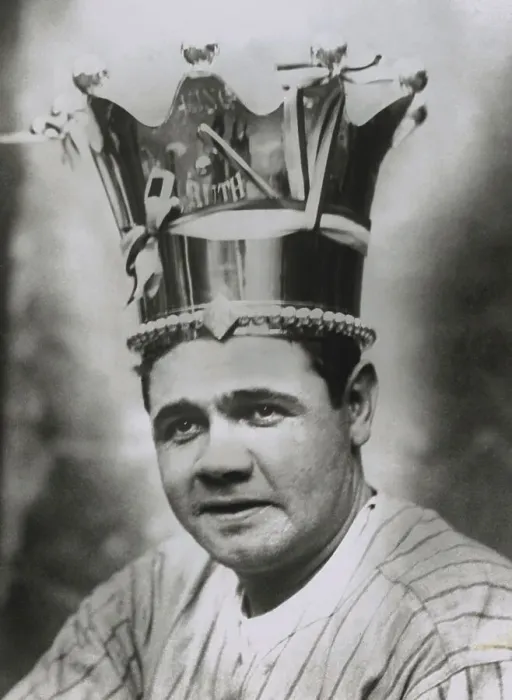 Framed Print : Babe Ruth Wearing Crown