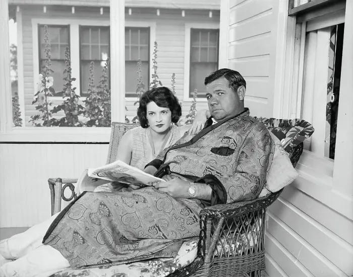 Framed Print : Babe Ruth and Wife Relaxing Framed Print : Babe Ruth and Wife Relaxing