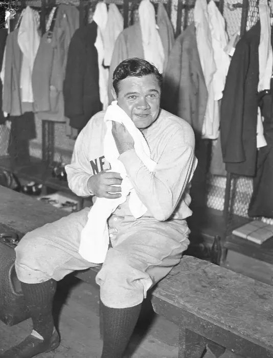 Framed Print : Babe Ruth Wiping His Face with Towel Framed Print : Babe Ruth Wiping His Face with Towel