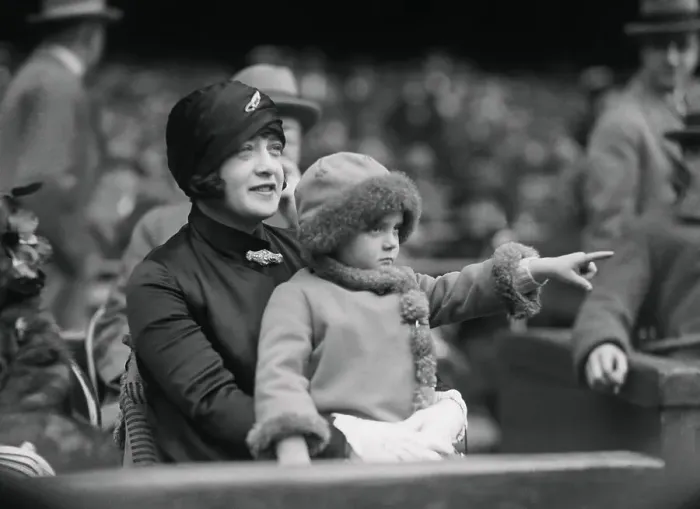 Framed Print : Babe Ruth's Wife and Daughter in Grandstand Framed Print : Babe Ruth's Wife and Daughter in Grandstand