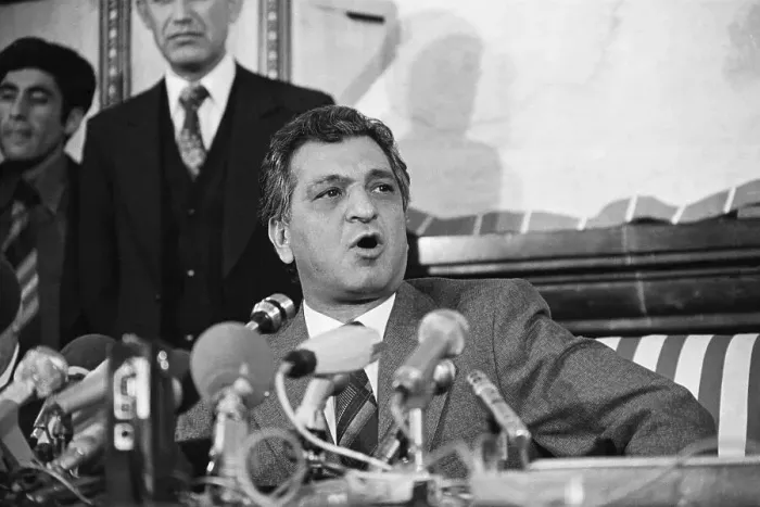 Framed Print : Babrak Karmal Speaking at a Press Conference Framed Print : Babrak Karmal Speaking at a Press Conference