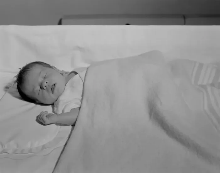 Framed Print : Baby boy (2-5 months) sleeping in bed Framed Print : Baby boy (2-5 months) sleeping in bed