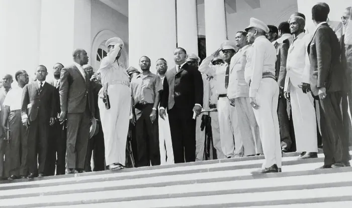 Framed Print : Baby Doc Duvalier Sworn In as President Framed Print : Baby Doc Duvalier Sworn In as President