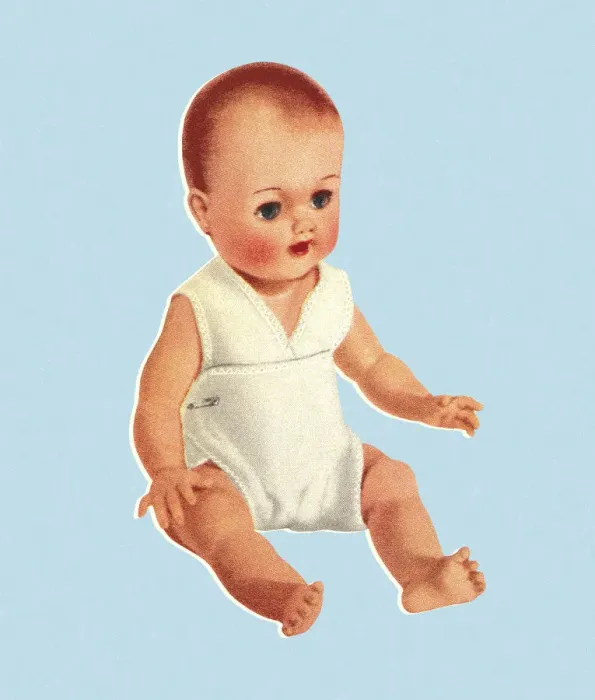 Framed Print : Baby Doll Sitting Framed Print : Baby Doll Sitting