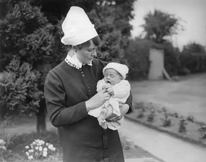 Framed Print : Baby And Nurse Framed Print : Baby And Nurse