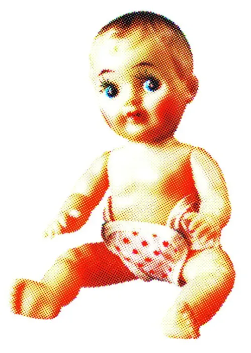 Framed Print : Baby in Polka Dot Diaper Framed Print : Baby in Polka Dot Diaper