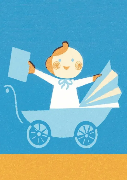 Framed Print : Baby in pram Framed Print : Baby in pram