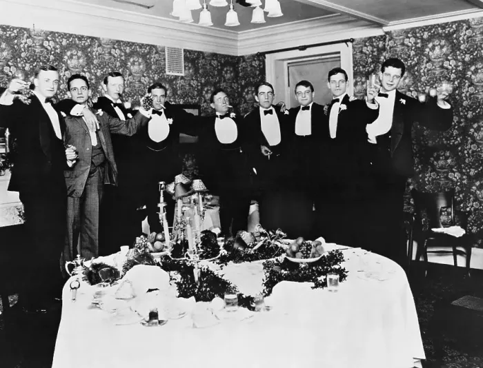 Framed Print : Bachelor Dinner at the Yale Club