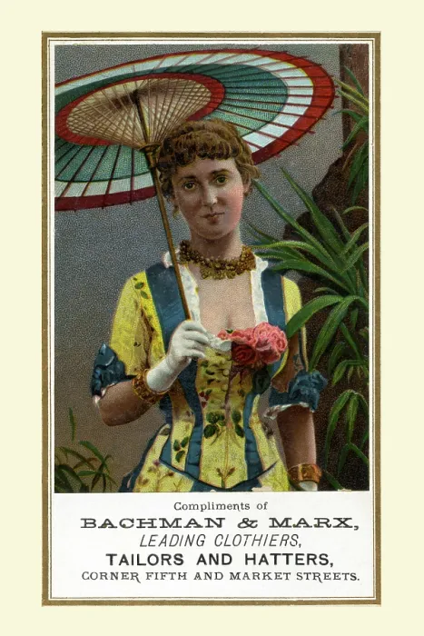 Framed Print : Bachman & Marx - Parasol Lady Framed Print : Bachman & Marx - Parasol Lady