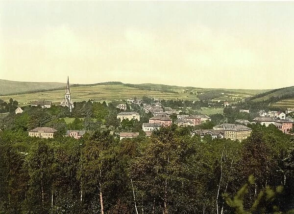 Bad Elster in Saxony, Germany, Historical, Photochrome print from the 1890s