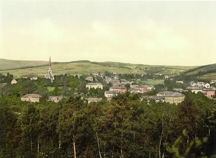 Framed Print : Bad Elster in Saxony, Germany, Historical, Photochrome print from the 1890s Framed Print : Bad Elster in Saxony, Germany, Historical, Photochrome print from the 1890s