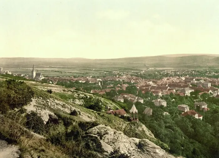 Framed Print : Bad Frankenhausen in Thuringia, Germany, Historical, Photochrome print from the 1890s Framed Print : Bad Frankenhausen in Thuringia, Germany, Historical, Photochrome print from the 1890s