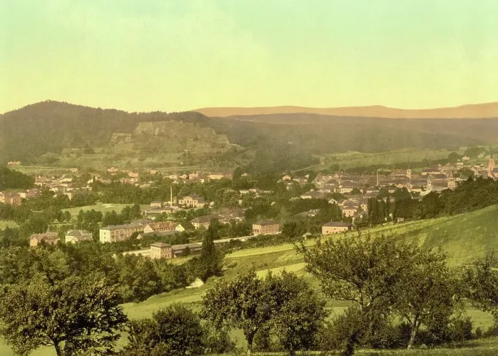 Framed Print : Bad Kissingen in Bavaria, Germany, Historic, digitally restored reproduction of a photochromic print from the 1890s Framed Print : Bad Kissingen in Bavaria, Germany, Historic, digitally restored reproduction of a photochromic print from the 1890s