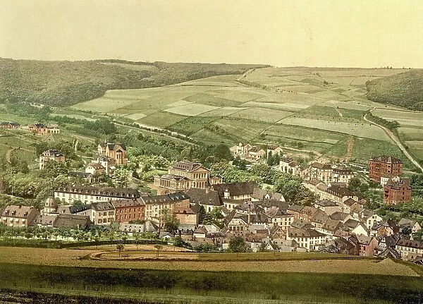 Bad Langenschwalbach, now Bad Schwalbach in Hesse, Germany, Historical, Photochrome print from the 1890s