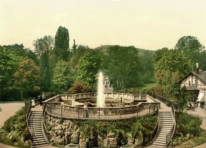 Framed Print : Bad Nauheim in Hesse, Germany, Historical, Photochrome print from the 1890s Framed Print : Bad Nauheim in Hesse, Germany, Historical, Photochrome print from the 1890s