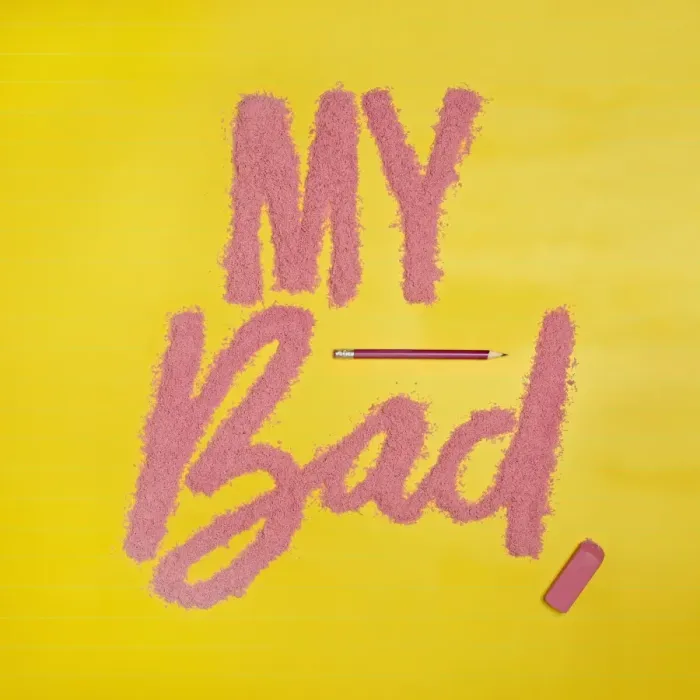 Framed Print : My bad spelled out in eraser crumbs Framed Print : My bad spelled out in eraser crumbs