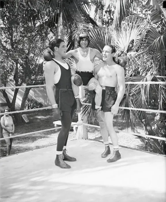 Framed Print : The Baer Brothers Holding Frankie Klick Framed Print : The Baer Brothers Holding Frankie Klick