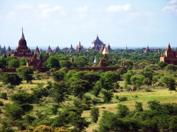 Framed Print : Bagan landscape of UNESCO archeologic site Myanmar Framed Print : Bagan landscape of UNESCO archeologic site Myanmar