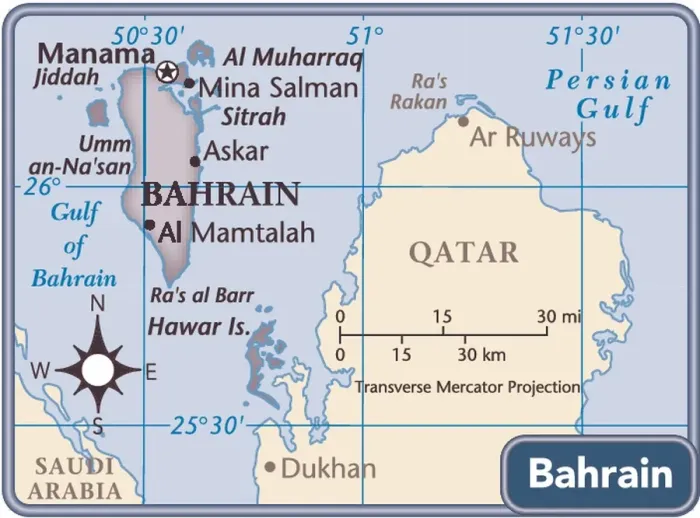 : Bahrain country map : Bahrain country map