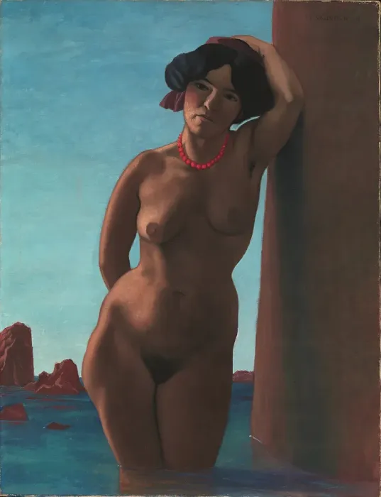 Framed Print : Baigneuse au rocher rouge, 1908