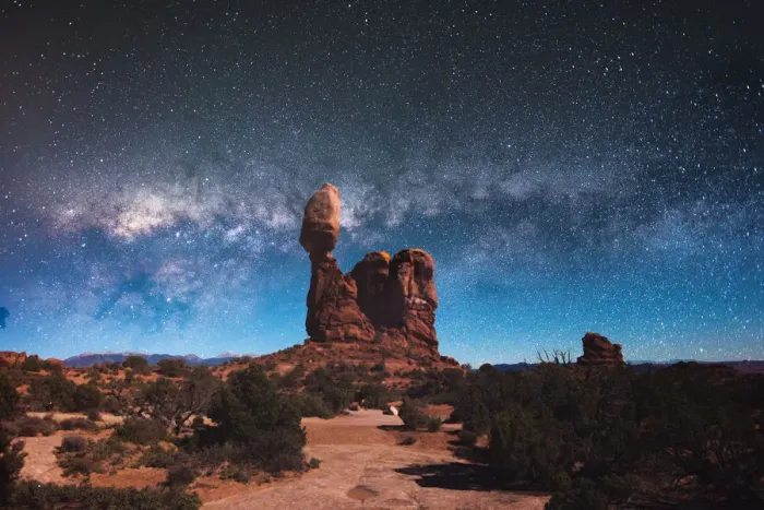 Framed Print : Balanced Rock Milky Way Framed Print : Balanced Rock Milky Way