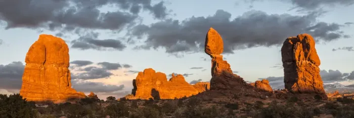 Framed Print : Balanced Rock during sunset, Arches National Park, Utah, USA Framed Print : Balanced Rock during sunset, Arches National Park, Utah, USA