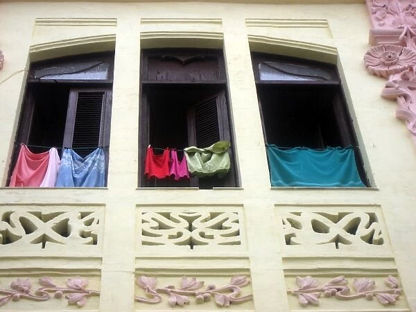Balcony with laundry, Havana, Cuba