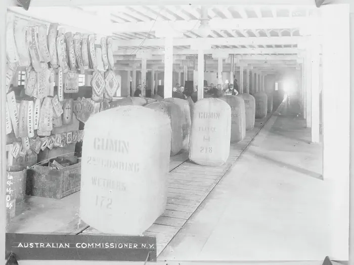 Framed Print : Bales of Wool on Wood Conveyor Framed Print : Bales of Wool on Wood Conveyor