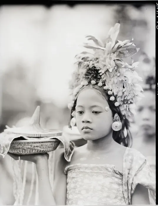 Framed Print : Balinese Girl Going to Temple Framed Print : Balinese Girl Going to Temple