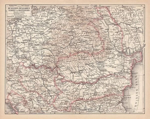Balkan States, lithograph, published in 1878