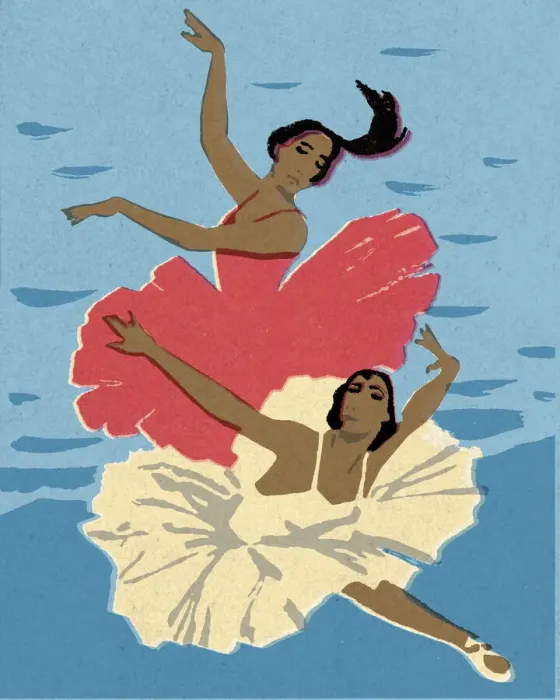 Framed Print : Two Ballerinas