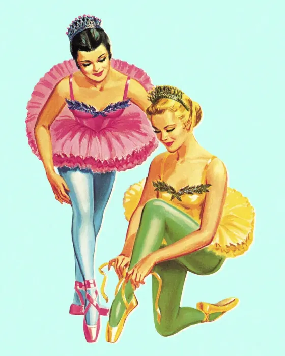 Framed Print : Two Ballerinas Framed Print : Two Ballerinas