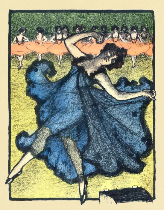 Framed Print : Ballet dancer dancing on stage ballet in ballroom art nouveau 1897 Framed Print : Ballet dancer dancing on stage ballet in ballroom art nouveau 1897