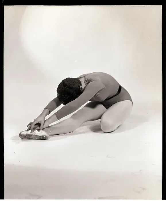 Framed Print : Ballet Dancer Stretching Framed Print : Ballet Dancer Stretching