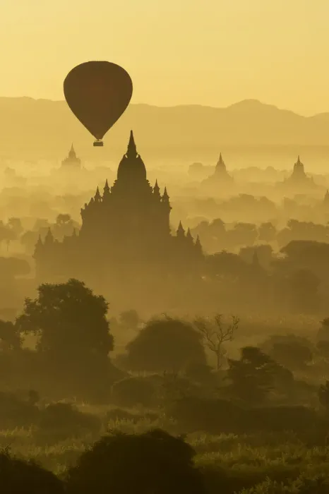 Framed Print : Balloon over Bagan Framed Print : Balloon over Bagan