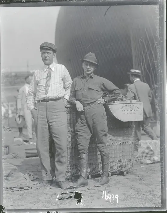 Framed Print : Balloonists Posing at Race Framed Print : Balloonists Posing at Race