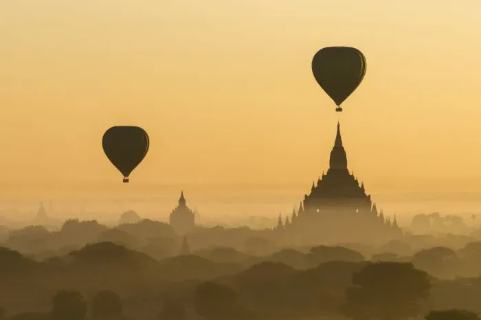 Framed Print : Balloons over Bagan Framed Print : Balloons over Bagan
