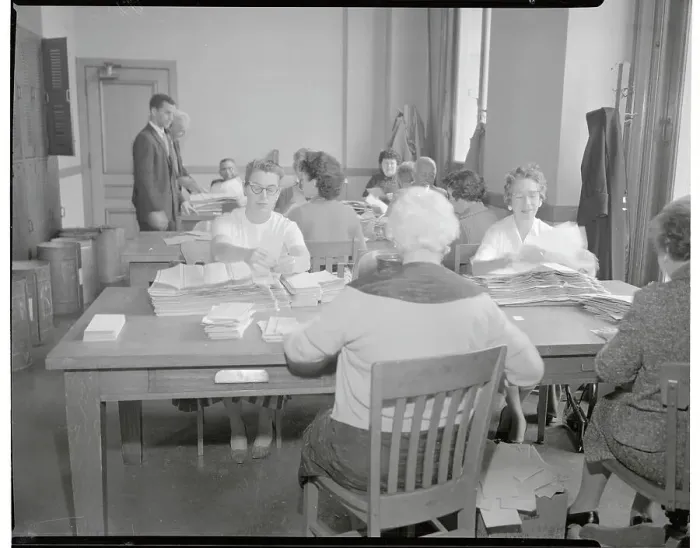 Framed Print : Ballot Takers at Work Framed Print : Ballot Takers at Work