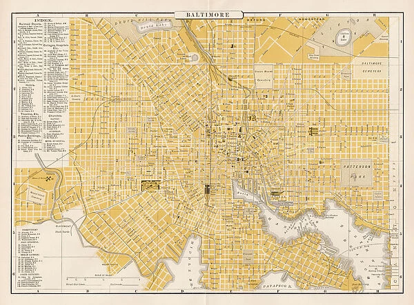 Baltimore city map 1893