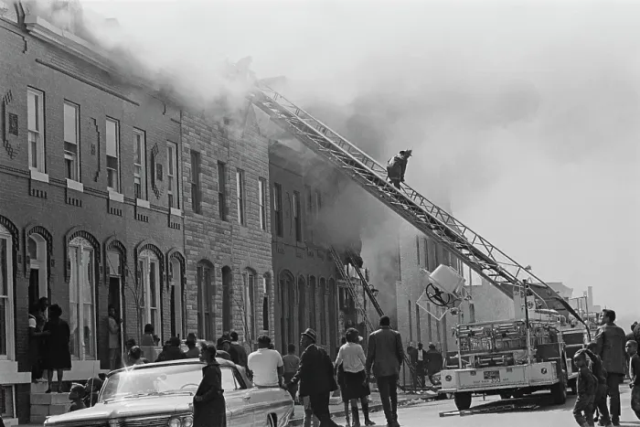 Framed Print : Baltimore Riots