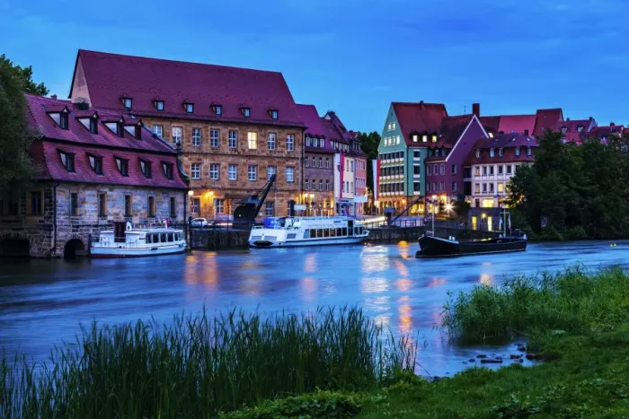Framed Print : Bamberg along Regnitz River Framed Print : Bamberg along Regnitz River