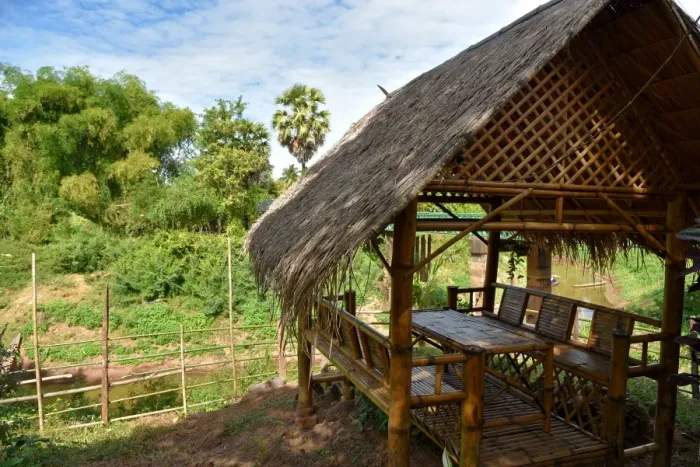 Framed Print : bamboo hut Champasak Laos Framed Print : bamboo hut Champasak Laos