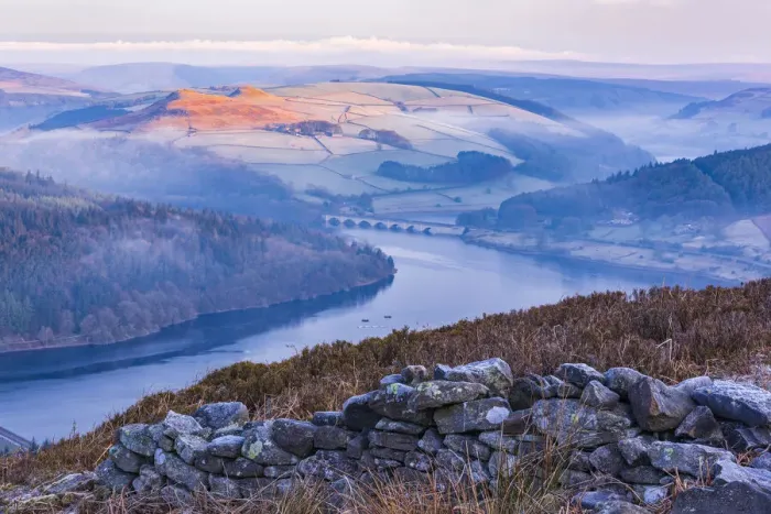 Framed Print : Bamford Edge sunrise overlooking Ladybower Reservoir, Peak District. UK Framed Print : Bamford Edge sunrise overlooking Ladybower Reservoir, Peak District. UK