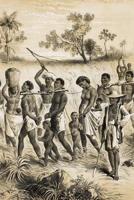 Framed Print : Band of Captives Driven into Slavery Book Illustration Framed Print : Band of Captives Driven into Slavery Book Illustration